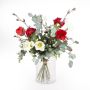 Mazzo di fiori decorativo invernali FUYUMI, rosso-bianco, 60cm, Ø40cm