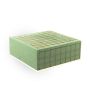 ®mosy Ökodur Base per decorazioni funerarie VESDO con rete metallica, bordo di presa, base in legno naturale, verde, 23x22x8,5 cm