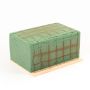 ®mosy Ökodur Base per composizioni funerarie VESDO con rete metallica, bordo con maniglia, base in legno naturale, verde, 17x11x8,5 cm