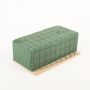 ®mosy Ökodur Supporto per decorazioni funerarie VESDO con rete metallica, bordo di presa, base in legno naturale, verde, 22,5x11x8,5 cm