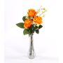 Bouquet di rose artificiali SIMONY con accessori, arancione, 45cm, Ø20cm