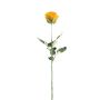 Rosa artificiale FREIDA, Eco Collection, giallo-arancione, 65 cm, Ø 7 cm