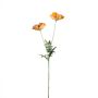 Ramo di papavero in plastica GUNDULA, Eco Collection, arancione-giallo, 70cm, Ø7-8cm