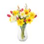 Bouquet decorativo di primavera MANULA, narciso, giallo-rosa-bianco, 40cm, Ø30cm