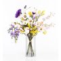Bouquet di fiori decorativo primaverili CALISSA, giallo-viola, 60cm, Ø40cm