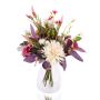 Mazzo di fiori decorativo KALOU con cactus, viola-bianco-salmone, 45cm, Ø35cm
