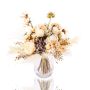 Mazzo di fiori decorativo RAWENNA effetto secco, beige-bianco, 40cm, Ø50cm