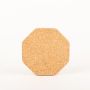 Sottobicchieri di sughero ottagonale MANARA, naturale, 1,5cm, Ø18cm