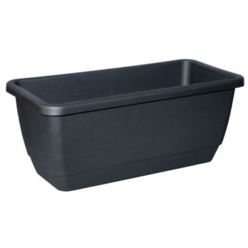 Fioriera URMINA in plastica, con fori, antracite, 49,5x19x16,5 cm Fioriera URMINA in plastica, con fori, antracite, 49,5x19x16,5 cm