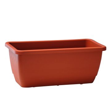 Fioriera URMINA in plastica, con fori, color terracotta, 79,5x19x16,5 cm Fioriera URMINA in plastica, con fori, color terracotta, 79,5x19x16,5 cm