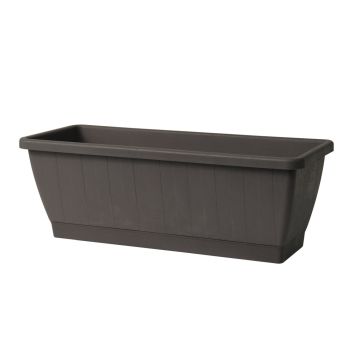 Fioriera da balcone OPHIRA in plastica riciclata, serbatoio d’acqua, sottovaso, antracite, 49,5x19,5x17,5 cm Fioriera da balcone OPHIRA in plastica riciclata, serbatoio d’acqua, sottovaso, antracite, 49,5x19,5x17,5 cm