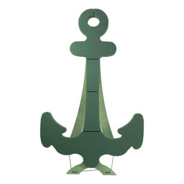 Spugna da infioristica umida OASIS® a forma di ancora, base in legno Bioline, supporto in legno, verde, 51,5x31,5x4,5 cm