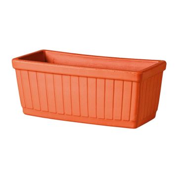 Fioriera rettangolare in terracotta NANFY, a righe, 53x20x17cm