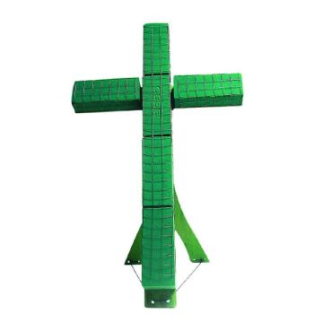 OASIS® schiuma da infioratura a umido a forma di croce, composizioni funebri, base in legno Bioline, supporto in legno, verde, 85x50x5,5 cm