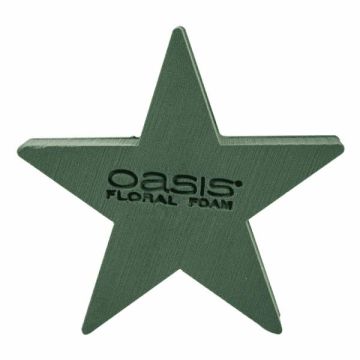 OASIS® Spugna da infioratura a umido a forma di stella, base in legno Bioline, verde, 40x40x5,5 cm