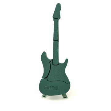 Spugna da infioritura a umido OASIS® a forma di chitarra elettrica, base in legno Bioline, supporto in legno, verde, 80x25x6cm Spugna da infioritura a umido OASIS® a forma di chitarra elettrica, base in legno Bioline, supporto in legno, verde, 80x25x6cm