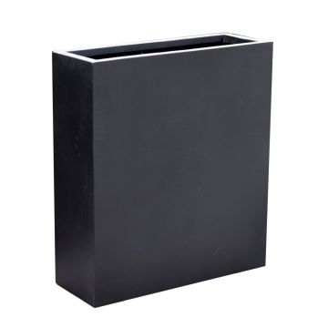 Cassetta portafiori CHANKY in Fiberstone, nera, 100x30x80cm