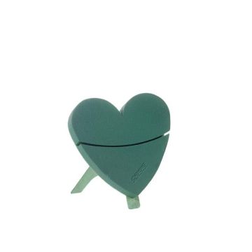 OASIS® Schiuma da infioratura a umido a forma di cuore, decorazioni nuziali, base in legno Bioline, supporto in legno, verde, 30x28x4,5 cm
