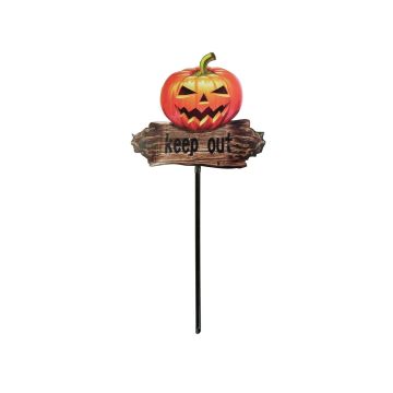 Zucca di Halloween ANDUIN, KEEP OUT, arancione-marrone, 47x2,5x91cm Zucca di Halloween ANDUIN, KEEP OUT, arancione-marrone, 47x2,5x91cm
