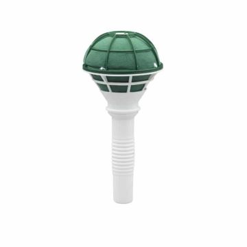 OASIS® Spugna da infilaggio a umido, supporto per bouquet da sposa, manico in plastica, griglia, verde, Ø 8 cm