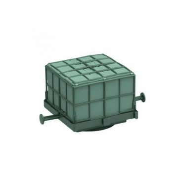 OASIS® schiuma da infioratura per corteo nuziale, decorazioni di nozze, base in plastica, griglia, ventosa, verde, 11x11x9 cm