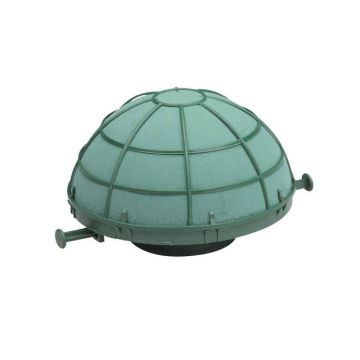 OASIS® Schiuma da infioratura per auto Corso, decorazioni nuziali, base in plastica, griglia, con ventosa, verde, 13 cm, Ø 20 cm