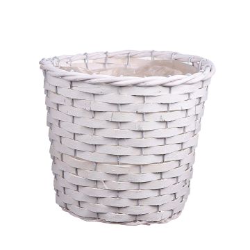 Cesto per fiori AHMANIU, bianco, 17 cm, Ø 20 cm