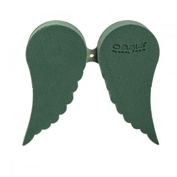 Spugna da composizione a umido OASIS® a forma di ali, composizioni funebri, base in legno Bioline, dispositivo di sospensione, verde, 22,5x25,5x3,5 cm Spugna da composizione a umido OASIS® a forma di ali, composizioni funebri, base in legno Bioline, dispositivo di sospensione, verde, 22,5x25,5x3,5 cm
