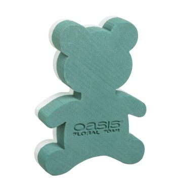 OASIS® Spugna da infioritura a umido Orsacchiotto, base in polistirolo espanso rigido, verde, 30x22x6 cm