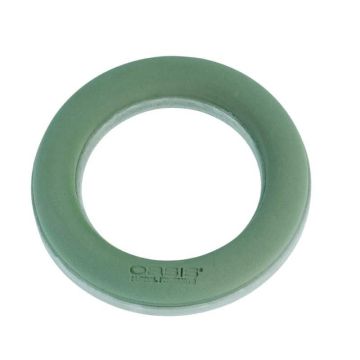 Spugna da composizione a umido OASIS® a forma di anello, base in schiuma rigida EcoBase, verde, 4,5 cm, Ø 30 cm