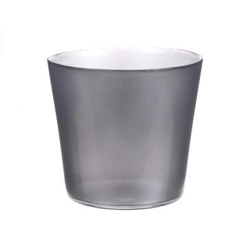 Vaso da piante ALENA SHINY, vetro, argento lucido, 9,5cm, Ø11,5cm Vaso da piante ALENA SHINY, vetro, argento lucido, 9,5cm, Ø11,5cm