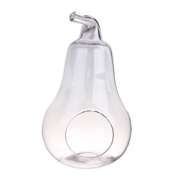 Terrario decorativo YVIE a forma di pera, vetro, trasparente, 36,5cm, Ø21cm