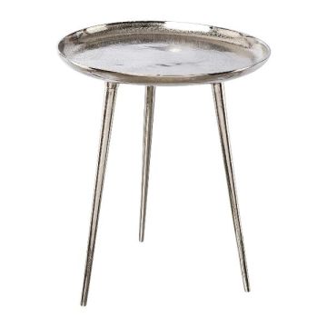 Tavolino UMAIZA in alluminio, argento, 45 cm, Ø 39 cm Tavolino UMAIZA in alluminio, argento, 45 cm, Ø 39 cm