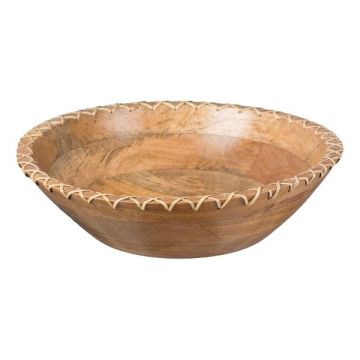 Ciotola in legno di mango MELOBU, con decorazione a cuciture, naturale, 8 cm, Ø 30 cm Ciotola in legno di mango MELOBU, con decorazione a cuciture, naturale, 8 cm, Ø 30 cm