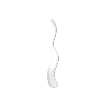 Vaso di design WALENTINA a forma di onda, bianco, 158 cm, Ø 20 cm