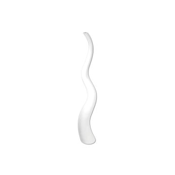 Vaso di design WALENTINA a forma di onda, bianco, 158cm, Ø20cm
