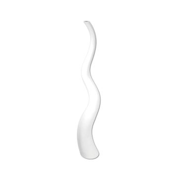 Vaso di design WALENTINA a forma di onda, bianco, 101 cm, Ø 18 cm