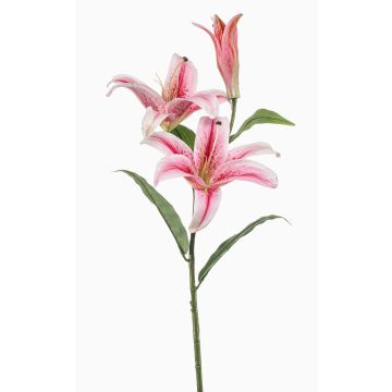 Fiore artificiale giglio tigrato KRAWEL, Eco Collection, rosa-rosa-bianco, 85 cm, Ø 21 cm