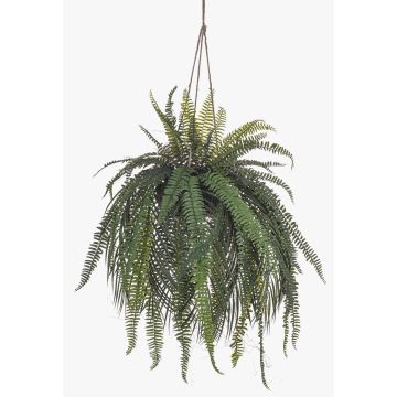 Felce artificiale Frauenhaarfarn MAXROL, zolla di terra, radici, pendente, verde, 90cm