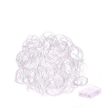 Ghirlanda luminosa Curly FLORIANE, argento, 25 LED, a batteria, Ø 20 cm Ghirlanda luminosa Curly FLORIANE, argento, 25 LED, a batteria, Ø 20 cm
