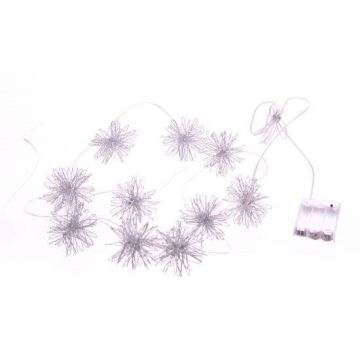 Ghirlanda luminosa a stelle GIOVANNA, argento, 20 LED, a batteria, 145 cm, Ø 6 cm Ghirlanda luminosa a stelle GIOVANNA, argento, 20 LED, a batteria, 145 cm, Ø 6 cm