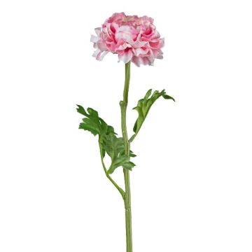 Fiore decorativo ranuncolo GRINTEL, rosa, 45 cm, Ø 9 cm