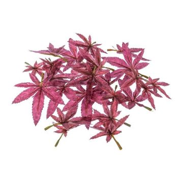 Foglia artificiale di acero giapponese FANTIN, 24 pezzi, fucsia, Ø7-9cm