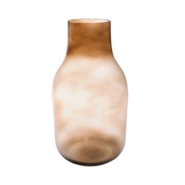Vaso da fiori tondeggiante RAIDON in vetro, arancione-marrone-trasparente, 30cm, Ø22cm Vaso da fiori tondeggiante RAIDON in vetro, arancione-marrone-trasparente, 30cm, Ø22cm