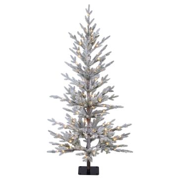 Albero di Natale artificiale LILLESAND SPEED DELUXE, con effetto neve, LED, 120 cm, Ø 60 cm
