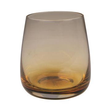 Bicchiere da acqua EDELMIRA, arancione-marrone-trasparente, 9,5cm, Ø8,5cm