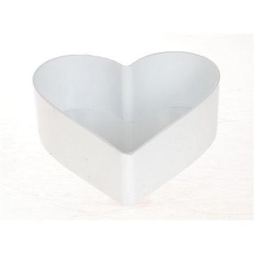 Ciotola decorativa a forma di cuore in plastica HAVIN, bianca, 22x20x7,5cm