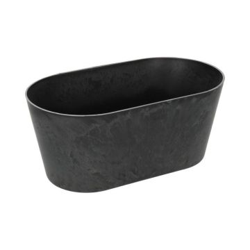 Vaso da fiori ovale LIMANI in plastica, nero, 20x10x10,8cm Vaso da fiori ovale LIMANI in plastica, nero, 20x10x10,8cm