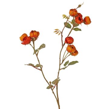 Ramo finto di rosa cavolo LORRAINE, Eco Collection, arancione-giallo, 60cm, Ø3cm
