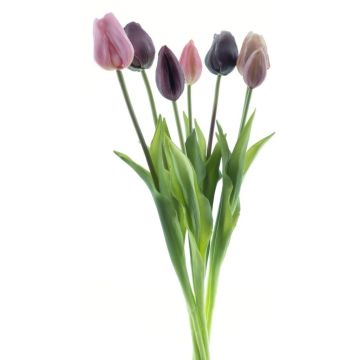 Mazzo di tulipani artificiali Mix LONA, malva-viola, 45cm, Ø20cm Mazzo di tulipani artificiali Mix LONA, malva-viola, 45cm, Ø20cm